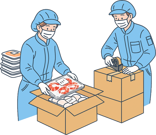 年末商材 大売出し・出荷イメージ